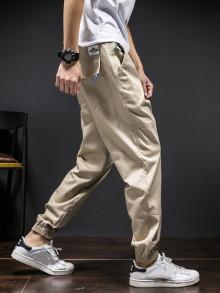 Romwe Men Pocket Close Skinny Foot Pants