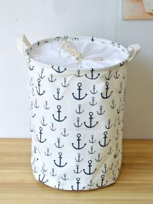 Romwe Anchor Print Organizer Bucket