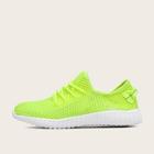 Romwe Lace-up Front Mesh Neon Trainers