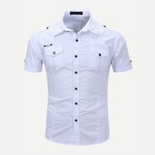 Romwe Men Button Detail Shirt