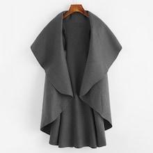Romwe Waterfall Sleeveless Coat