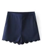 Romwe Wave Hem Loose Shorts