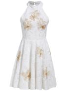 Romwe Halter With Bead Lace Dress