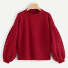 Romwe Bishop Sleeve Jumper Sweater
