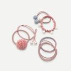 Romwe Faux Pearl Decorated Hair Tie 6pcs