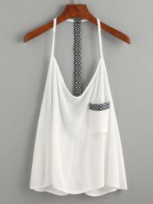 Romwe Geometric Slim Racerback Cami Top