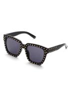 Romwe Black Frame Square Design Sunglasses
