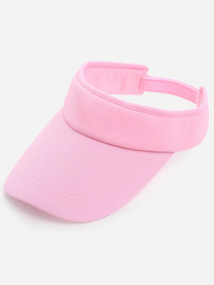 Romwe Pink Long Bill Cotton Visor Cap