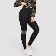 Romwe Polka Dot Panel Skinny Leggings