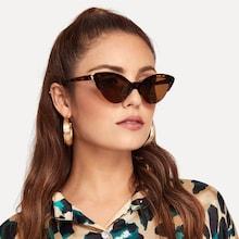 Romwe Semi Rimless Cat Eye Sunglasses