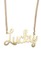 Romwe 101 Brand Lucky Pendant Necklace