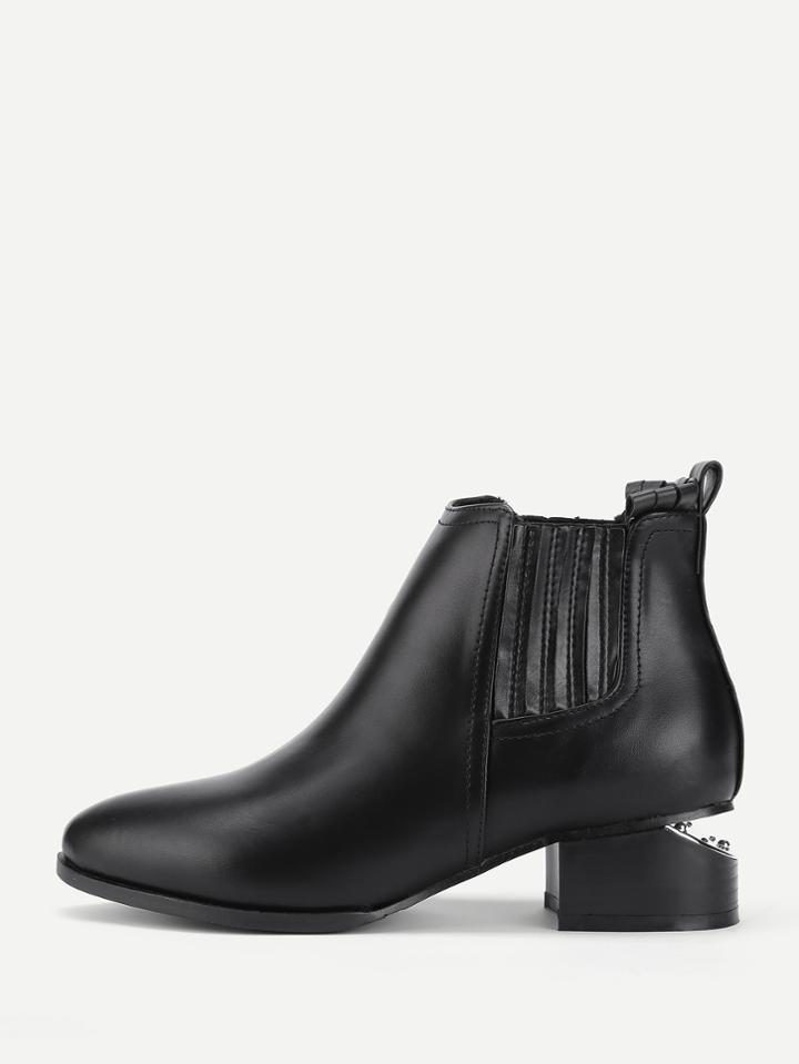 Romwe Heeled Chelsea Boots