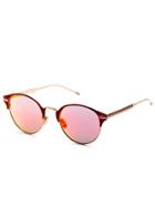 Romwe Red Frame Pink Lens Cat Eye Sunglasses