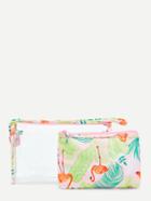 Romwe Tropical Print Combination Makeup Bag