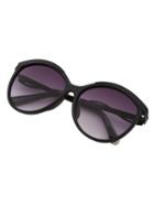 Romwe Black Gradient Lenses Sunglasses