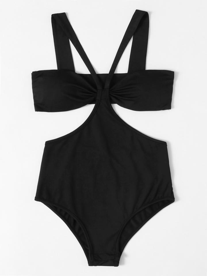 Romwe Cut Out Swimsuit