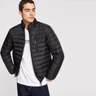 Romwe Men Pocket Front Solid Puffer Coat