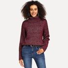 Romwe Rolled Neck Drop Shoulder Jumper