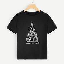 Romwe Bears And Letter Print Tee