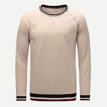 Romwe Men Slogan Sleeve Striped Detail Tee