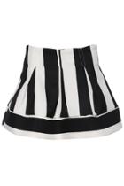Romwe Striped Print White Culotte