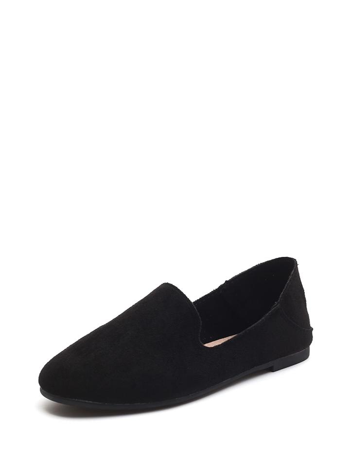 Romwe Suede Flat Loafers