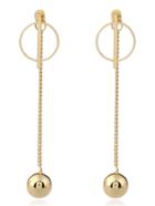 Romwe Round Ball Detail Drop Earrings