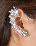 Romwe Silver Plated Rhinestone Cuff Earring