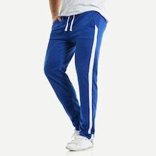 Romwe Guys Contrast Panel Drawstring Pants