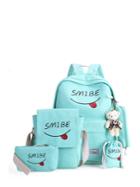 Romwe Letter Print Combination Bag 4pcs With Bear