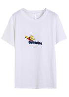 Romwe Simpson Letter Embroidered T-shirt