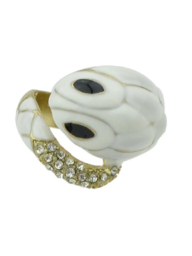 Romwe Enamel Snake Rings