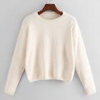 Romwe Drop Shoulder Crop Jumper