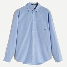 Romwe Guys Pocket Patched Curved Hem Shirt