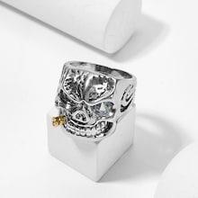 Romwe Guys Skeleton Wide Ring