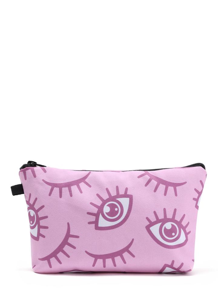 Romwe Eye Print Cosmetic Bag