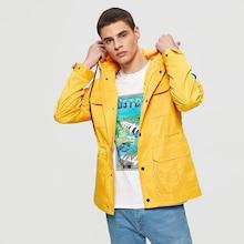 Romwe Guys Pocket Detail Drawstring Hooded Jacket