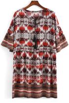 Romwe Tribal Print Shift Dress