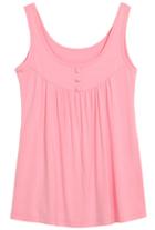 Romwe Pink Round Neck Buttons Vest