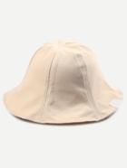 Romwe Beige Collapsible Cotton Bucket Hat