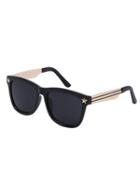 Romwe Gold Arms Oversized Frame Square Sunglasses