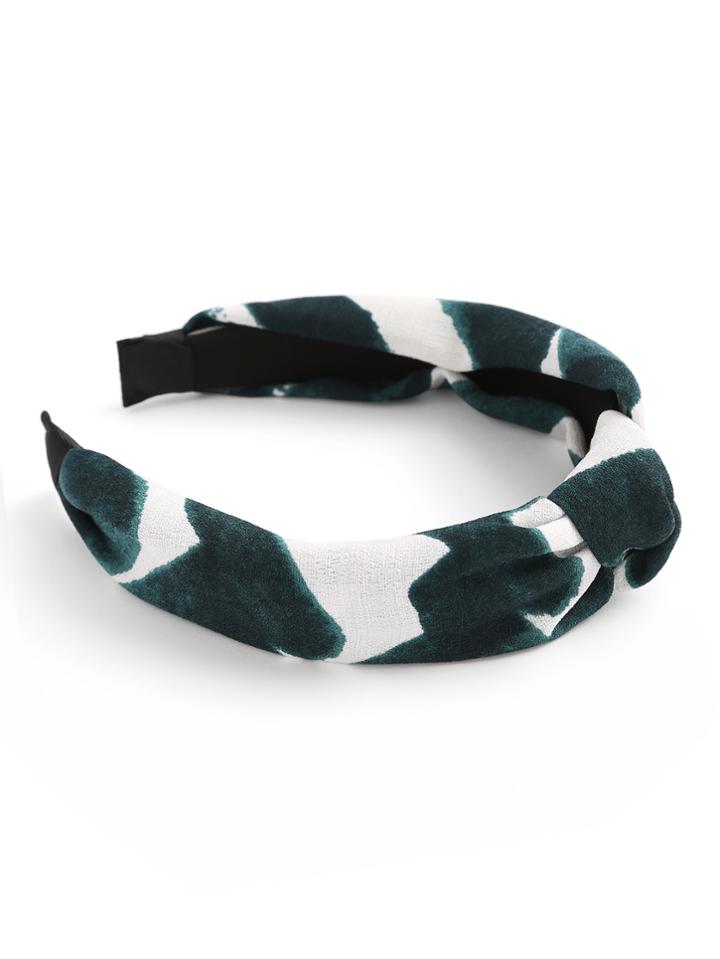 Romwe Watercolor Print Twist Headband