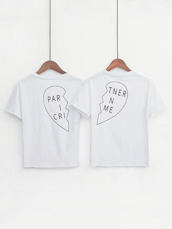 Romwe 2pcs Best Friends Tee