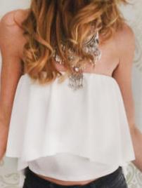 Romwe Off The Shoulder Ruffle Asymmetric Top