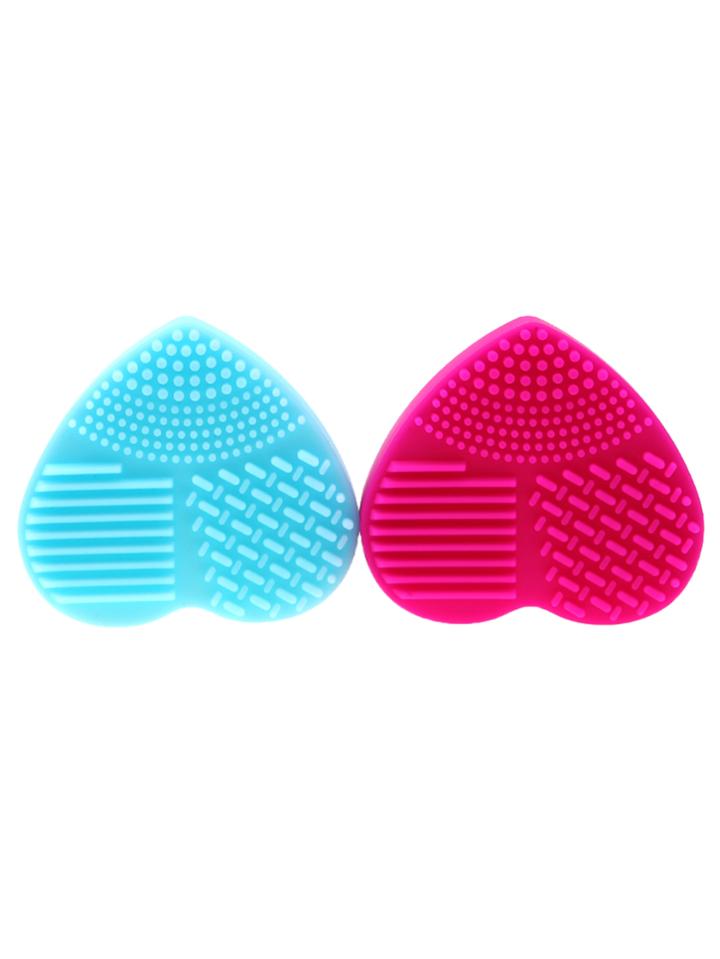 Romwe Heart Shape Makeup Brush Cleaner 2pcs