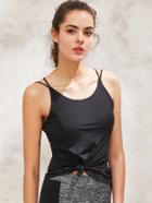 Romwe Active Strappy Back Cami Top