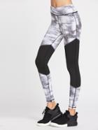 Romwe Active Cut And Sew Gym Leggings