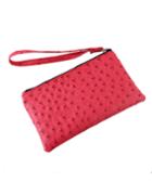 Romwe Red Simple Design Pu Clutch Bag