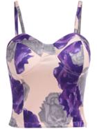 Romwe Spaghetti Strap Floral Cami Top
