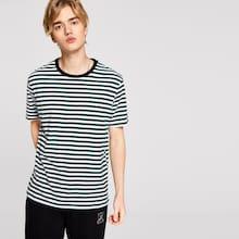 Romwe Guys Striped Ringer Tee